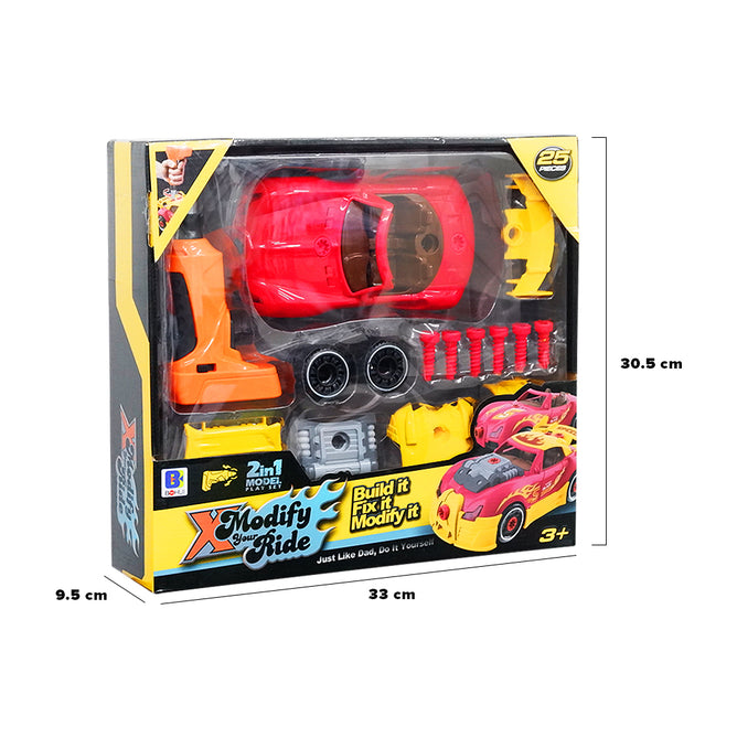 2in1 Model Play Set Car Included Tools Modify your Ride Best Gift Toys for Kids