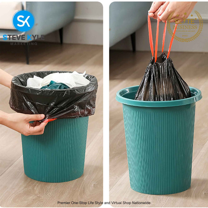 Drawstring Handles Household Disposable Garbage Bag Trash Bags