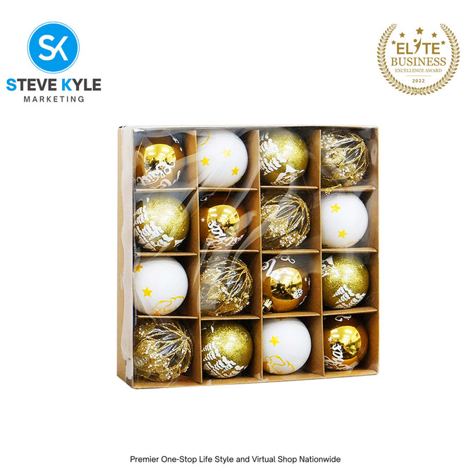 16PCS/6CM Christmas Tree Balls Christmas New Year Party Atmosphere Pendant Decorations