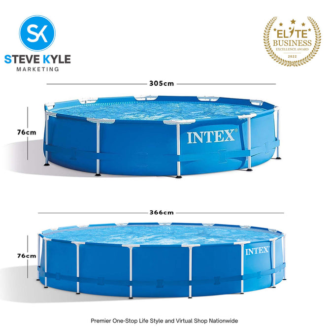 High Quality Metal Frame Big Family Round Swimming Pool 12ft x 30 inches / 10FT X 30 INCHES