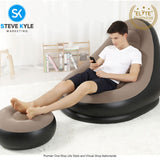 Inflatable Air Sofa with Foot Rest Cushion Lounge Chair