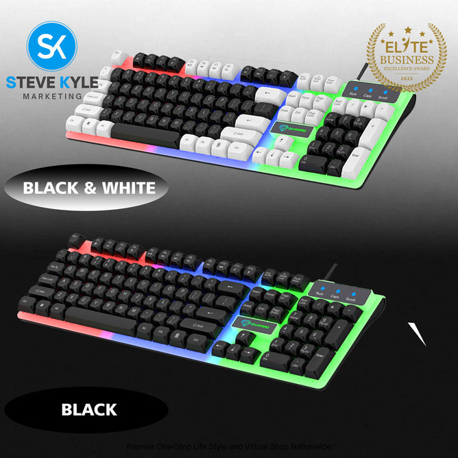K730 Luminous Wired Gaming Keyboard Divipard For Computer Laptop