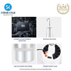 V51 Solar LED Bulb Light USB Rechargeable Emergency Charging Lamp