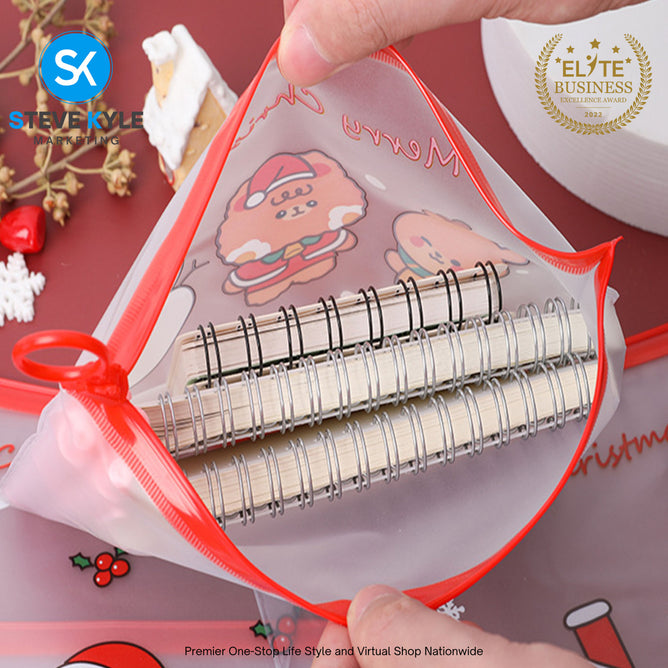 Christmas Themed Cartoon Ziplock Bag - Zipper Pouch  (1PC Random)