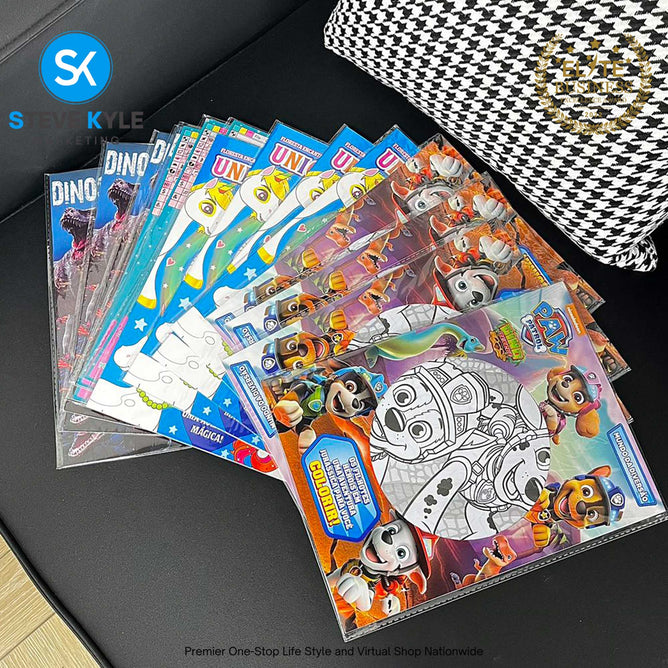 Kids BIG Coloring Book High Quality Prints for boys and girls Best Gift Art