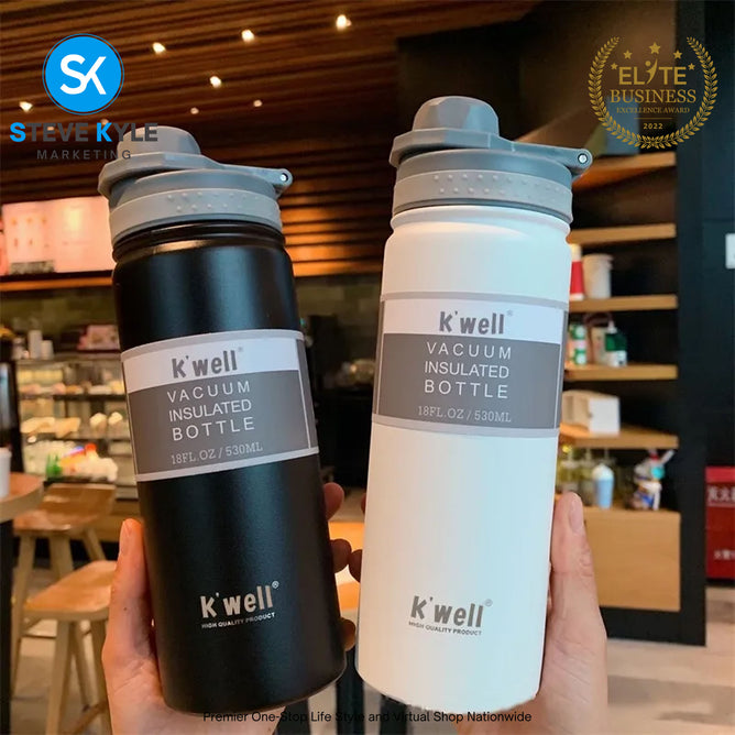 K'well Stainless Steel Vacuum Insulated Tumbler Water Bottle Hot and Cold 750ml/800ml