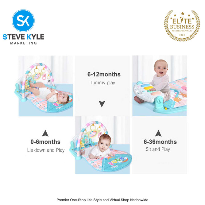 Infant and Toddler Fitness Stand Pedal Playmat with Piano Keybaord