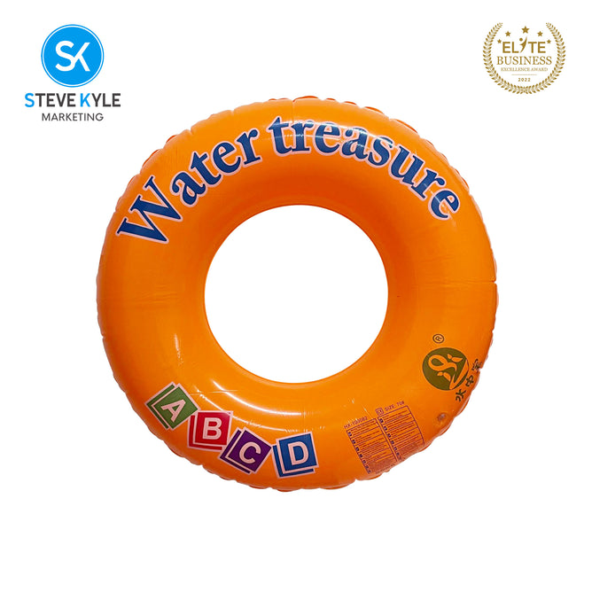 Steve Kyle Inflatable Swim Ring ABCD Series Print For Outdoor Water Fun
