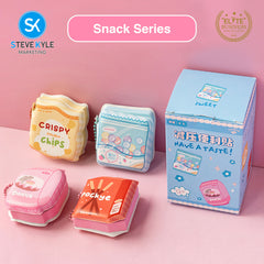 Steve Kyle Cute 3D Stress Relief Loose Leaf Set of 4 Mini Notebook with Smooth Offset Paper Pages Portable Student Writing Pad Diary Journal Bag Accessories