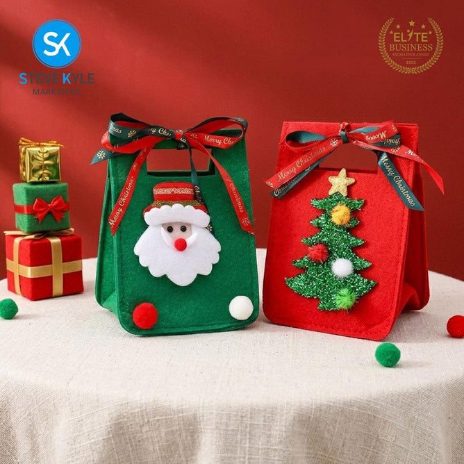 Steve Kyle Festive Christmas Treat Holder with Santa and Tree Design