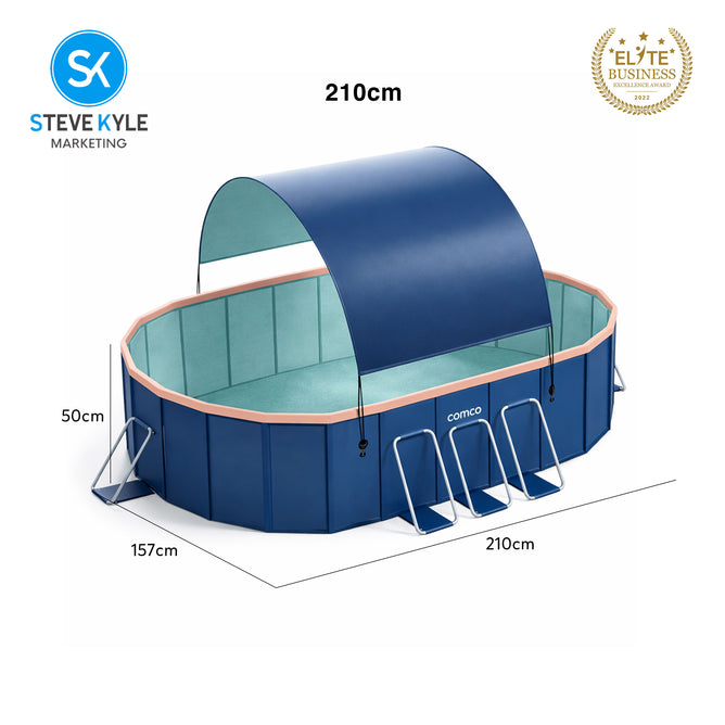 Foldable Non-Inflatable Hard Plastic Backyard Swimming Pool Rounded Corners
