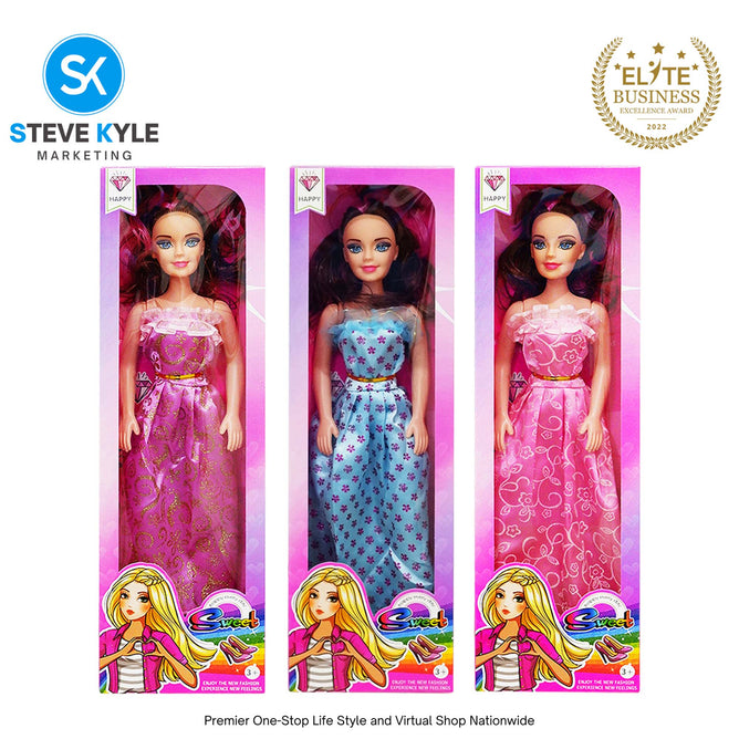 (1 BOX) Random Happy Barbie Girl Lovely Doll Best Gift Toy for Kids