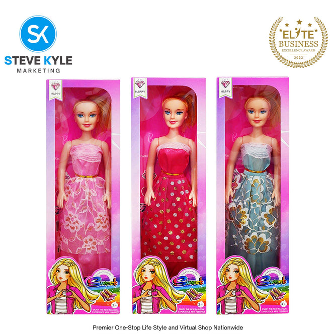 (1 BOX) Random Happy Barbie Girl Lovely Doll Best Gift Toy for Kids