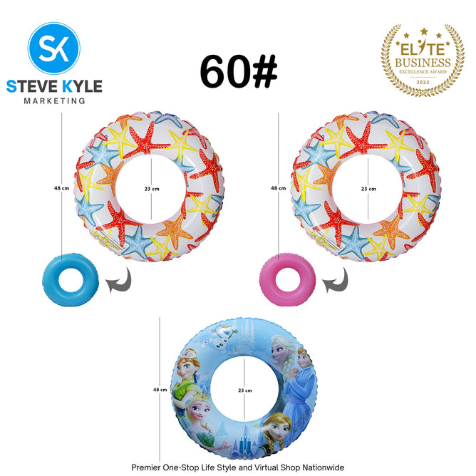 Inflatable Summer Random Design Swim Ring Floater for Kids and Adult Boys and Girls