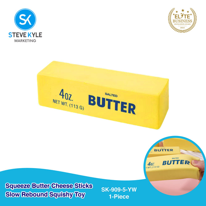 Steve Kyle Gradient Rainbow Butter Cheese Squishy Toy Soft Slow Rebound Fidget Squeeze Toy