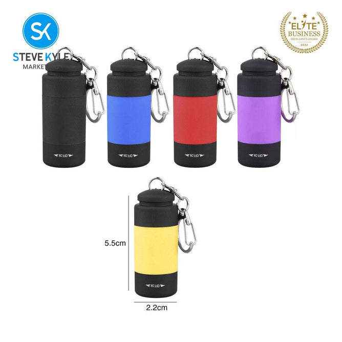 Steve Kyle Waterproof Rechargeable Portable Emergency Flashlight Mini Flashlight for Outdoor Camping and Travel Use