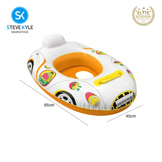Steve Kyle Inflatable Baby Seat Float With Handle Swimming Safe Water Toy Boat