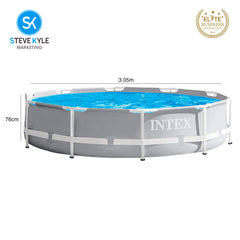 Steve Kyle Easy Frame Premium Round Durable Above Ground Pool Set 3.05m x 76cm