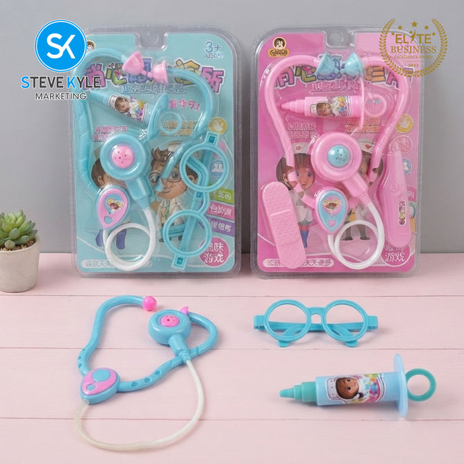 Steve Kyle Doctor Nurse Medical Play Set for Kids with Stethoscope Syringe Eye Glass Toys