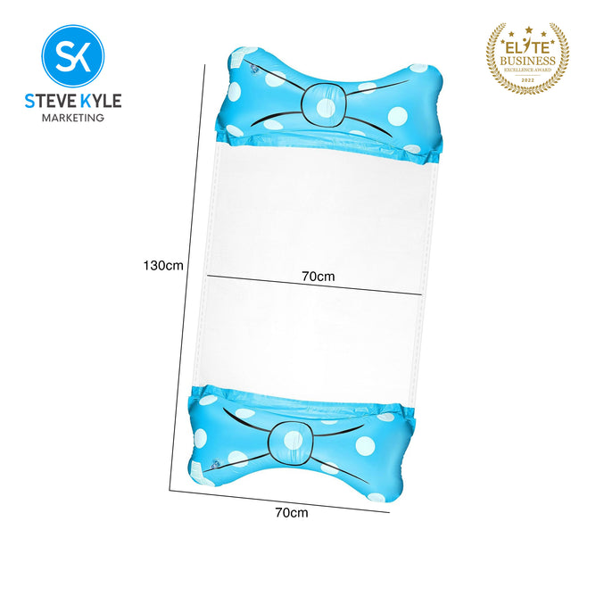 Steve Kyle Inflatable Water Hammock Floating Bed Polka Dot Ribbon Design Lounge Chair For Swimming Pool Beach