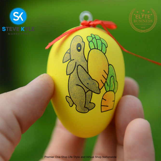 (1PC egg & 4Colors Pen) Baby Kids Paint Toy Egg with Paint pen