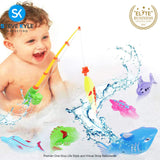 Children Magnetic Fishing Parent-child interactive Toys Game Kids 1 Rod 9 3D Fish Baby Bath Toys