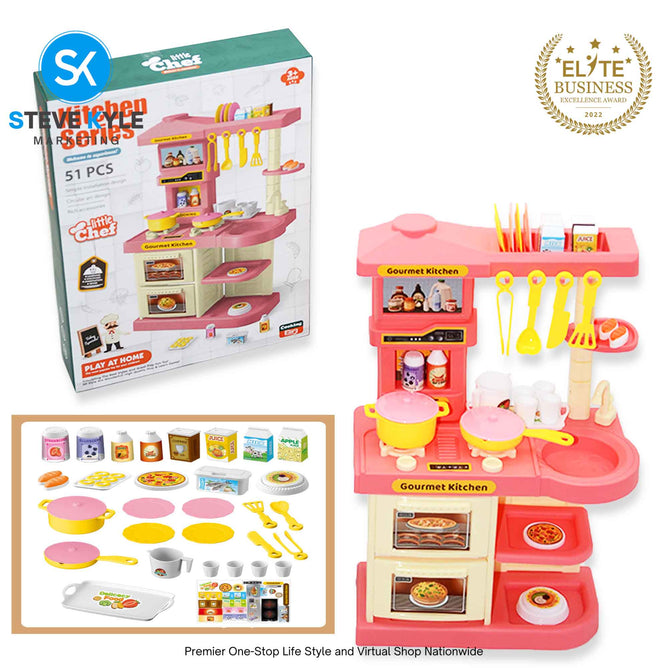 Pretend Kitchen Play Set for Kids Little Kitchen Series Early Learning Best Gift Toy