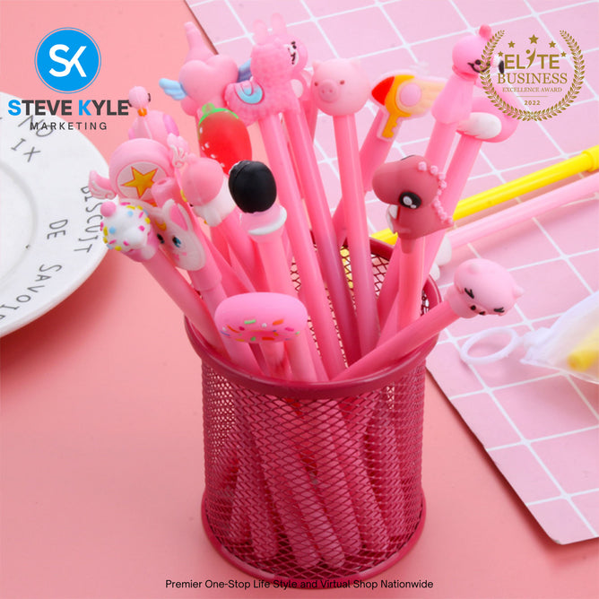 20PCS Cartoon Ballpen Set Cute Pens Sign Pen Flexstick Ballpen 0.5  Set