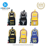 Basketball Pencil Case Ball Shirt Study Pouch Holder Bag with 2 Compartments Portable Vertical Color