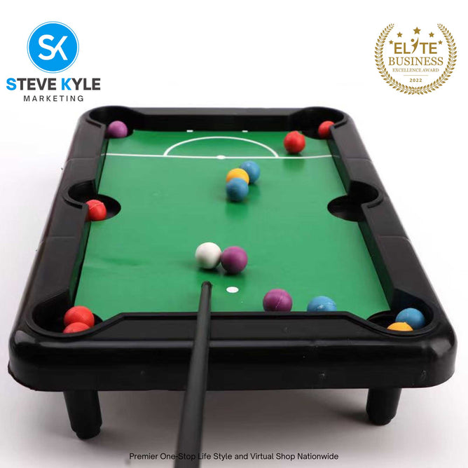 Billiard Ball Snooker Pool Table Top Game Set Kids Toy