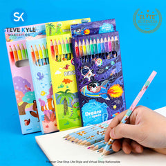 12Colors Wooden Colored Pencil Kid School Drawing Stationery Supplies
