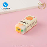 3PCS Fruit Eraser Soft Rubber Kawaii School Office Supplies Students Stationery Korean