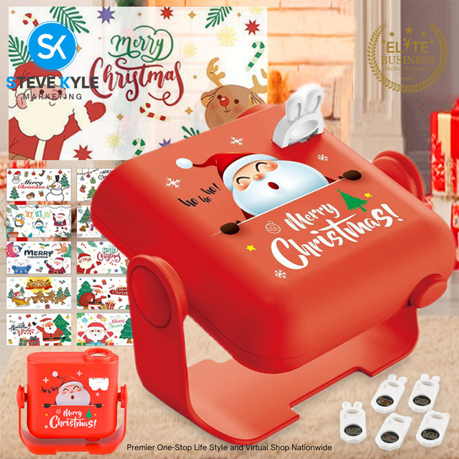 Christmas Projection Lights Cognitive Development Toy Portable Battery-powered Christmas Wall Projection Light