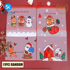 Christmas Themed Cartoon Ziplock Bag - Zipper Pouch  (1PC Random)