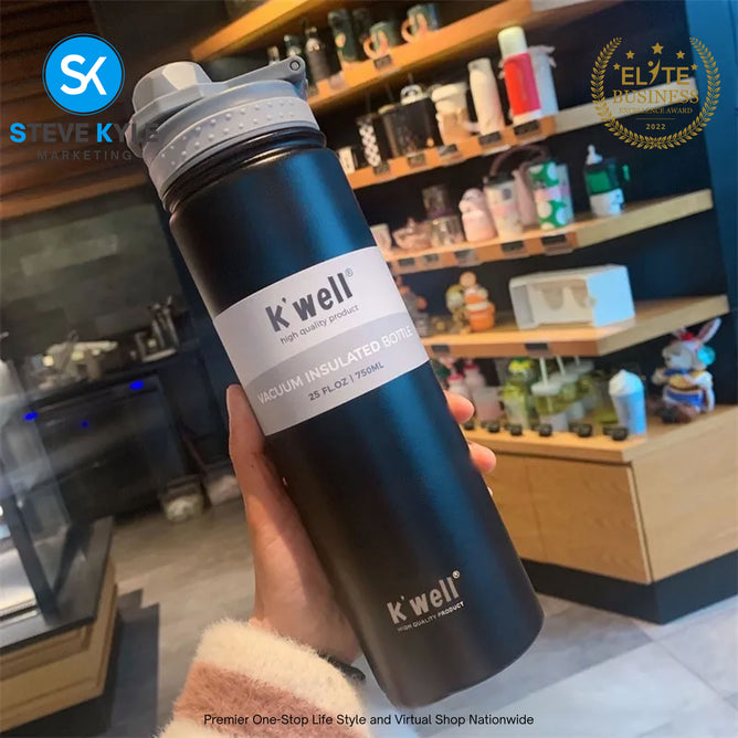 K'well Stainless Steel Vacuum Insulated Tumbler Water Bottle Hot and Cold 750ml/800ml