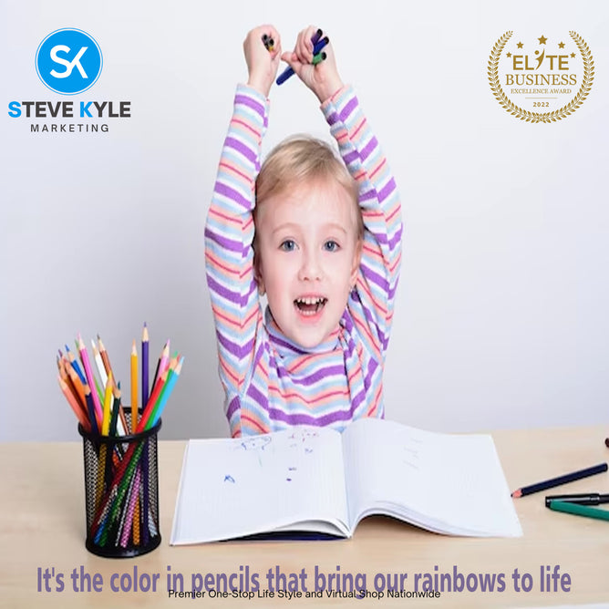 12 Colors Creative Stationery Color Pencil Best Gift for Kids Draw with Colorful Design with Box
