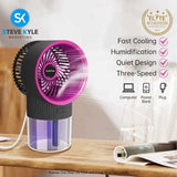 Portable Air Conditioner Spray Fan Desktop Adjustable Third Gear Electric Fan Air Cooler Spray