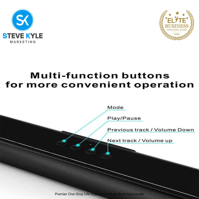 Marshelly BT TV Echo wall Speaker Soundbar Bluetooth Wireless Connection