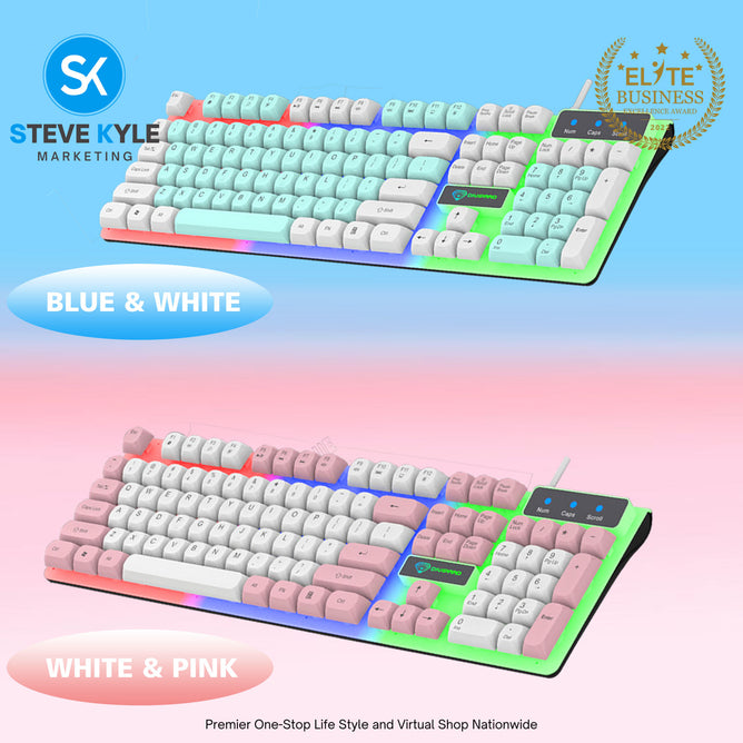 K730 Luminous Wired Gaming Keyboard Divipard For Computer Laptop