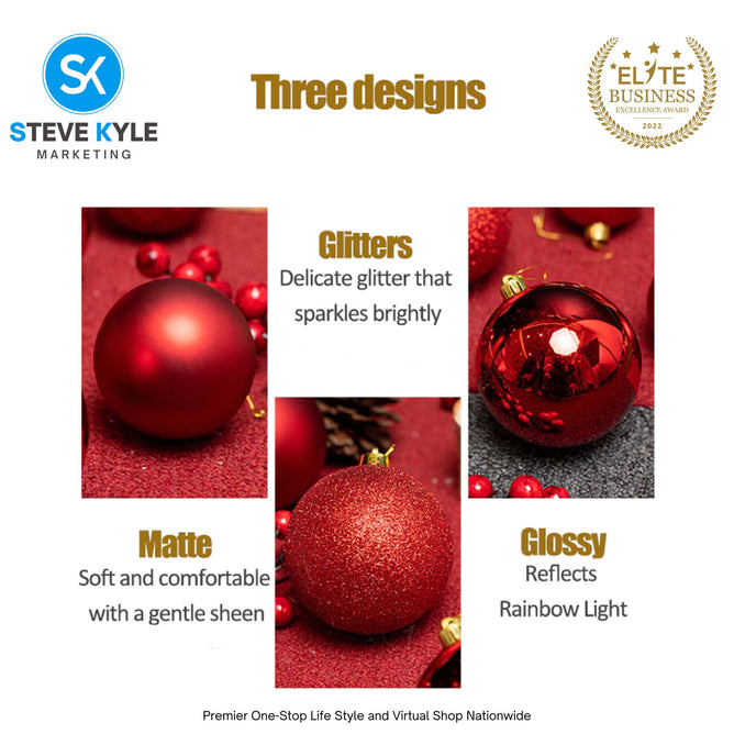 (6CM) 6PCS/12PCS Christmas Ball Set Atmosphere Pendant Decorations