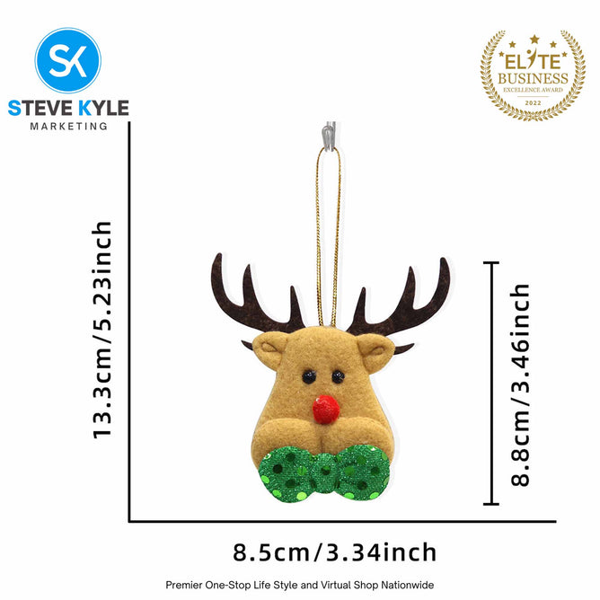 Cute Christmas Tree Hanging Ornaments Felt Pendant Doll Deer Snowman For Xmas Home Decor