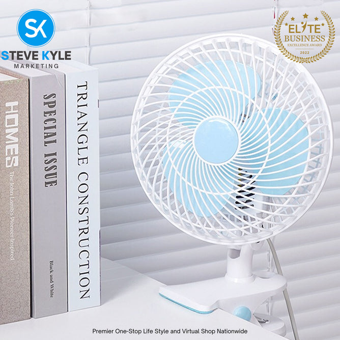 Spiral clip Portable Electric Fan Auto head Rotating Hanging Clip Fan Desk Fan