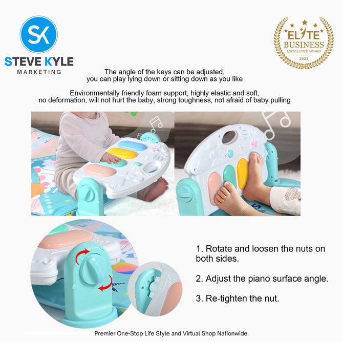 Infant and Toddler Fitness Stand Pedal Playmat with Piano Keybaord