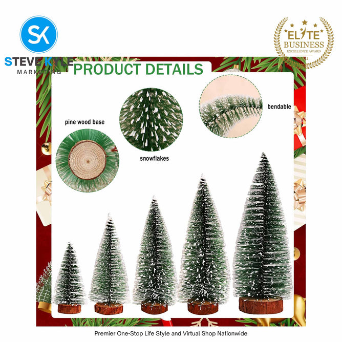 Mini Christmas Tree Tabletop Decorations Tree With LED Light Artificial Cedar Pine for Holiday
