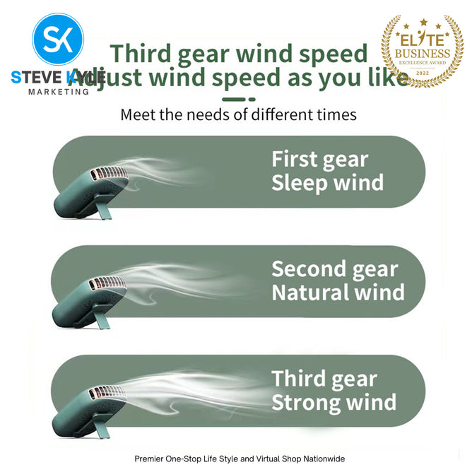 Mini portable fan,neck hanging, waist hanging, desktop holding, USB charging, 3-level wind power