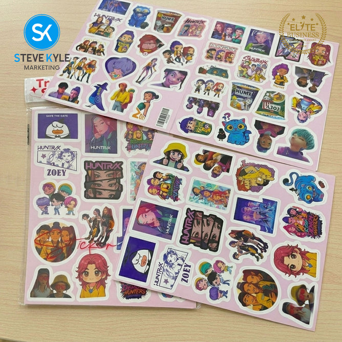 Steve Kyle Colorful Girl Group Random Design Stickers For Fun Laptop Skateboard Personal Items