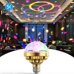Steve Kyle LED Full Color Rotating Disco Light Bulb for Party and Home Decoration