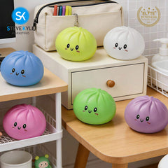 Steve Kyle Simulated Dumpling Squishy Toy Soft Fast Rebound Glitter Face Fidget Squeeze Toy