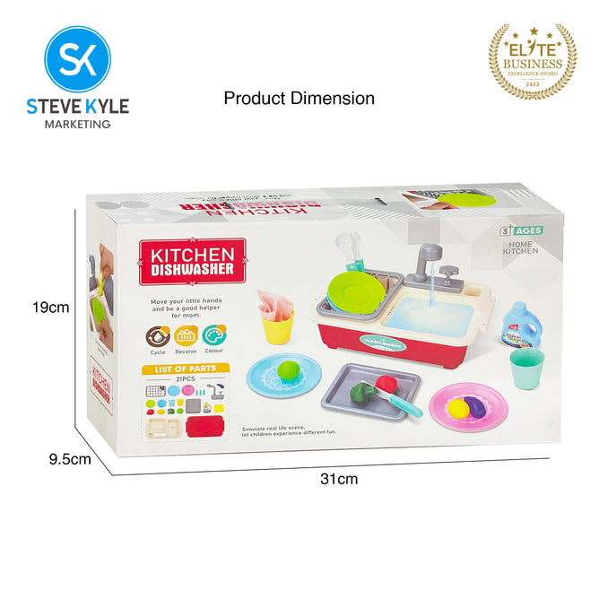 Steve Kyle Portable Realistic Mini Kitchen Dishwasher Pretend Play Set