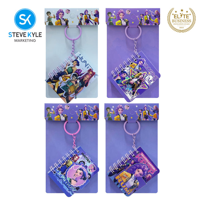 Steve Kyle Colorful Girl Boy Group Theme 55-Page Mini Book Keychain Pendant Random Design For Bag Accessories